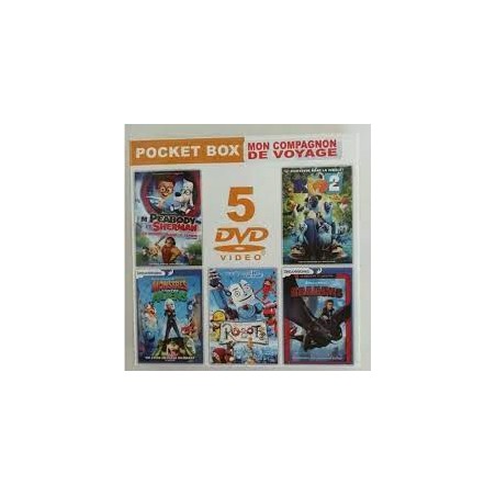 DVD Pocket box 5 films M Peabody + rio 2 (Monstres contre aliens + robots + dragons)