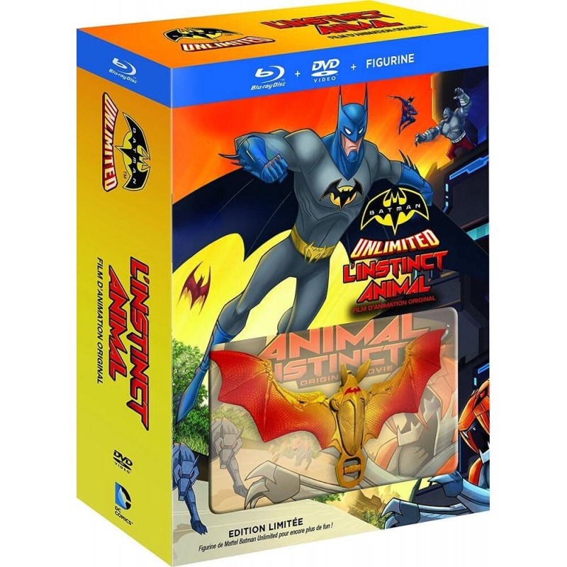 Blu Ray Batman Unlimited (L'instinct Animal + Figurine) Combo-Edition limitée