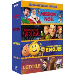 DVD Mission : Noël + Monster House + Le Monde Secret des Emojis + L'Étoile (Coffret Animation 4 Films)