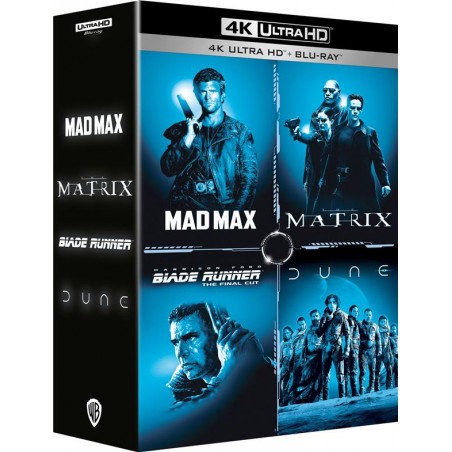 Blu Ray Coffret 4k (Mad Max + Matrix + Blade Runner + Dune