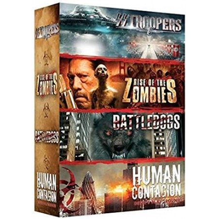 DVD SS Troopers + Rise of The Zombies + Battledogs + Human Contagion