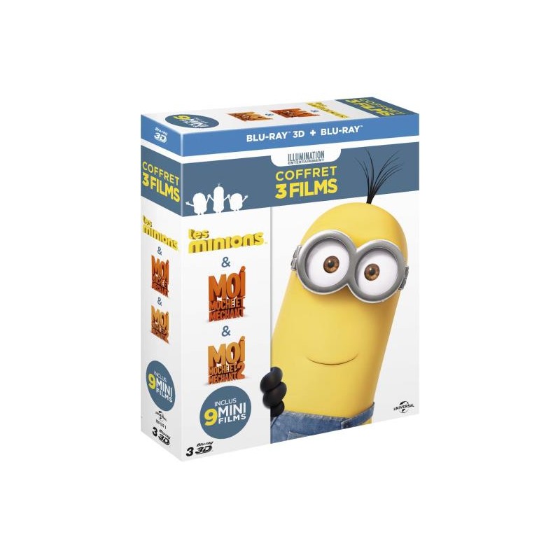 Blu Ray les minions - Coffret moi moche et méchant 1 et 2 3D